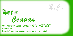 mate csavas business card